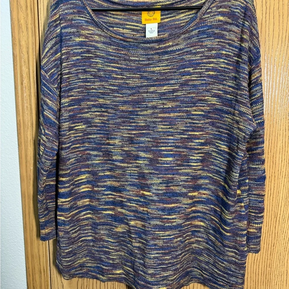 Ruby Rd. Multicolor Striped Sweater ❤️ - Picture 5 of 7